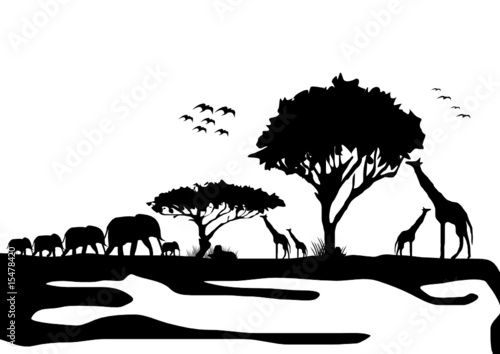 Afrikanische Silhouette