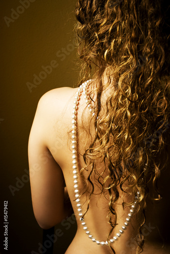 Woman and pearls