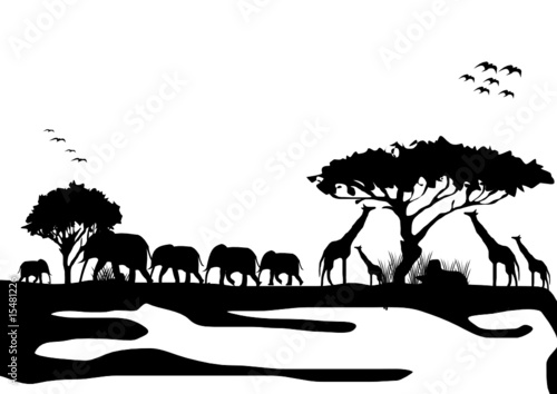 Silhouette von Afrika