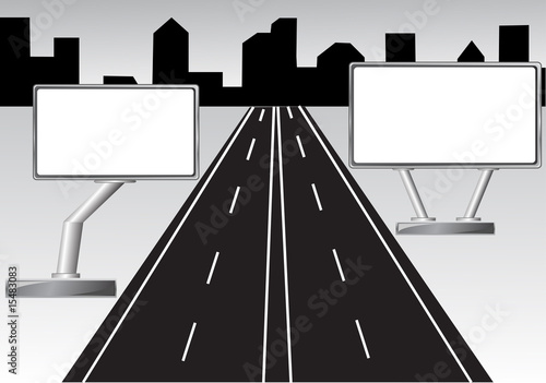 road and billboard