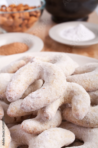 Foto homemade vanilla and almond cookies