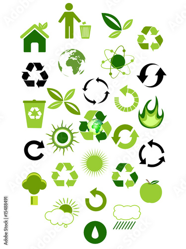 Vector illustration with environmental icons