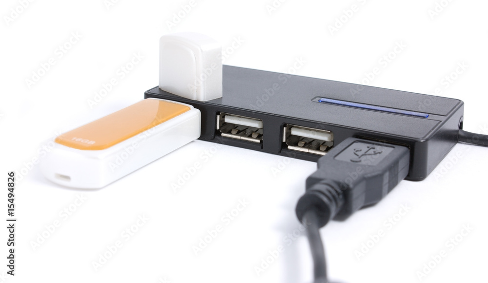 Black USB hub Black USB hub