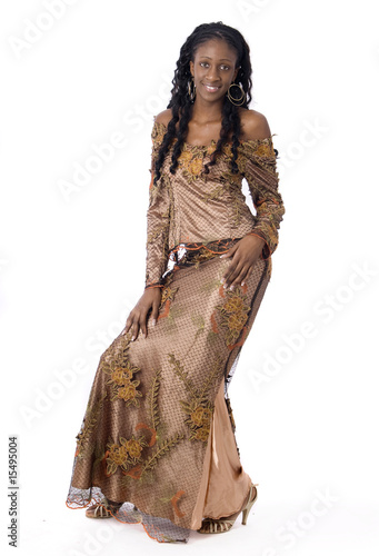 African woman wearing african clothes