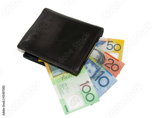 notes in a black male wallet