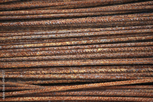 rusty iron rods