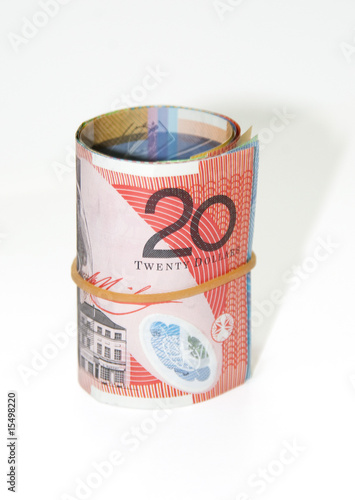 roll of twenty dollar notes