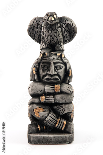 Mexican statue with eagle on head