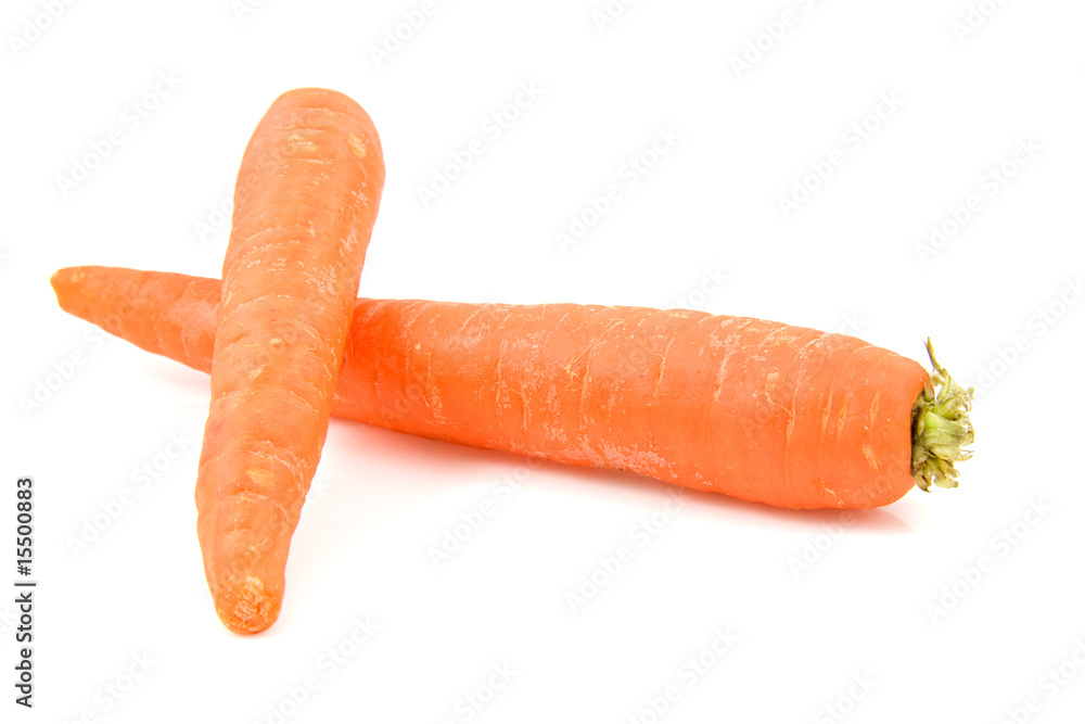 Fresh carrot over white background Fresh carrot over white background