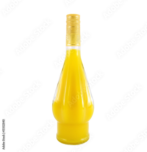 A bottle of liquor with natural pineapple juice