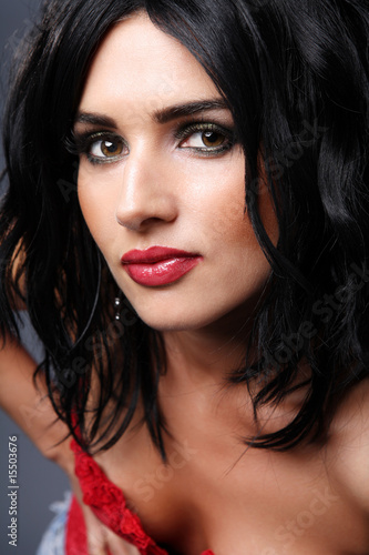 Wallpaper Mural Brunette with curly hair. Torontodigital.ca