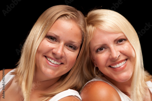 Two Beautiful Smiling Siste...