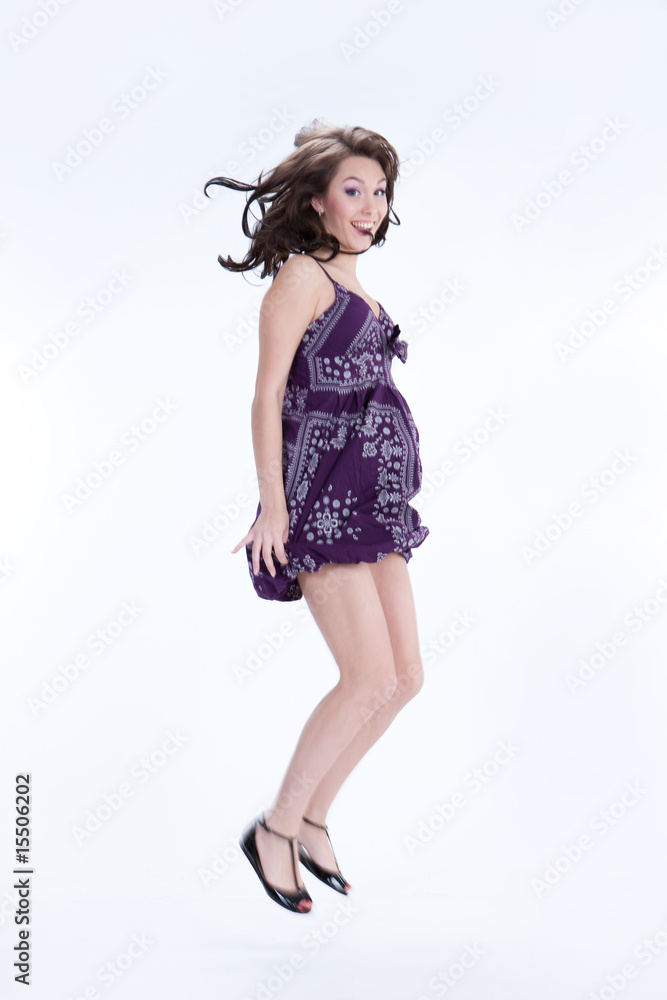 Young Woman Jumping Young Woman Jumping
