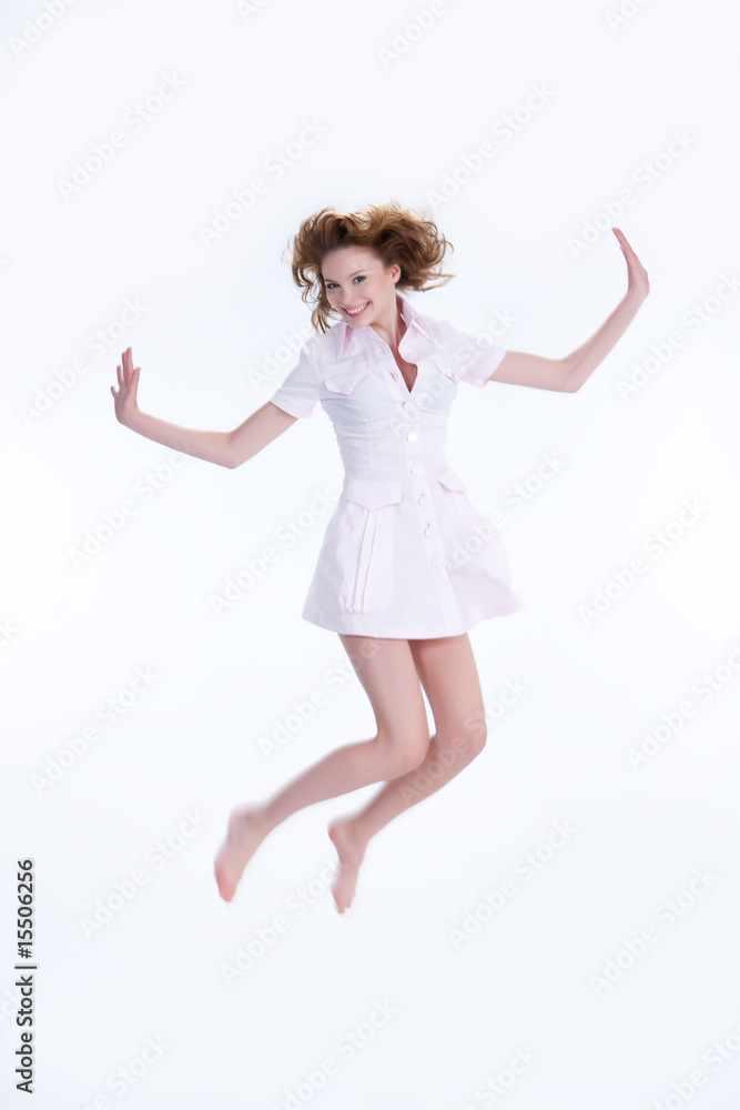 Young Woman Jumping Young Woman Jumping