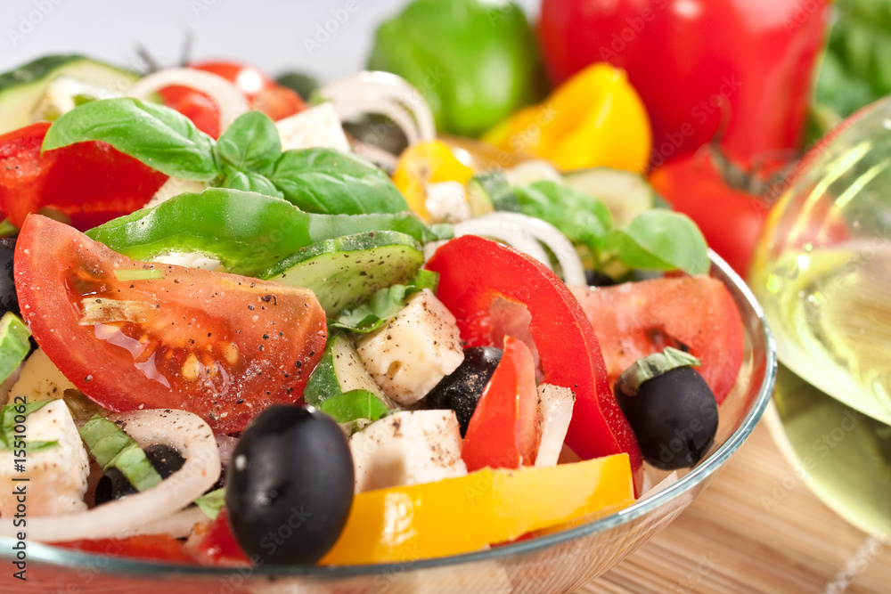 Obraz na plátně greek salad bowl