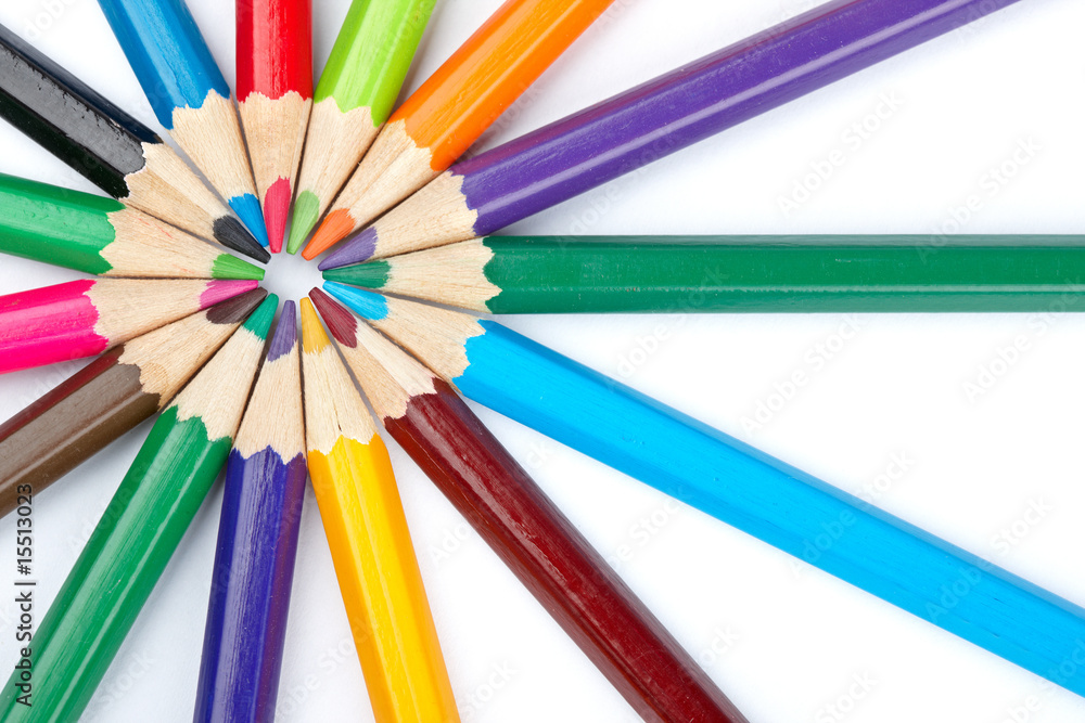 Colored school pencils
