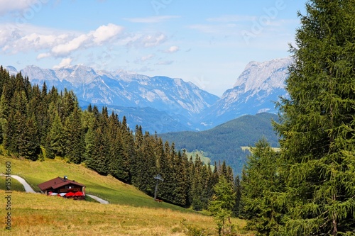 Mountainous alpine landscape in Austria