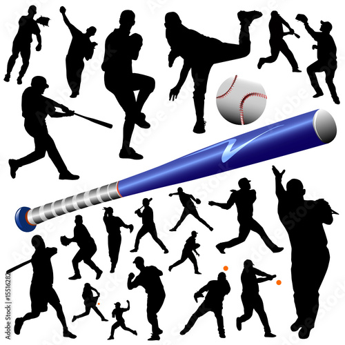 collection of baseball vector
