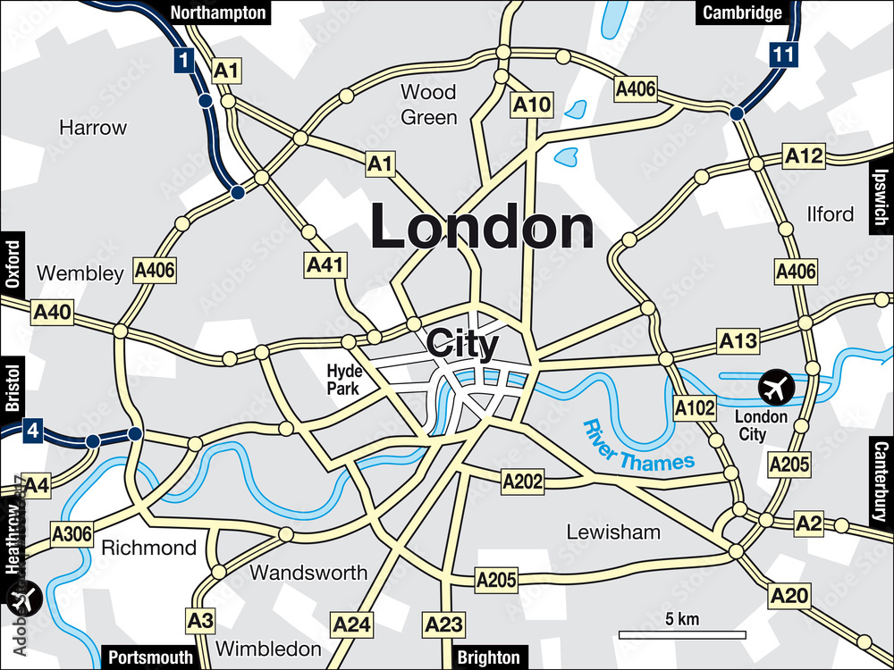 Stadtplan London StockFoto Adobe Stock