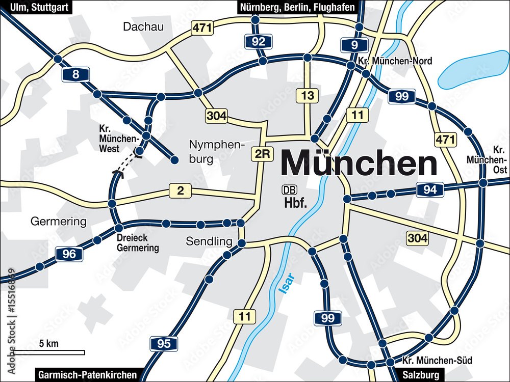 Obraz premium Stadtplan München