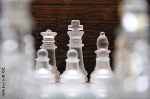 Schachfiguren Blick auf König