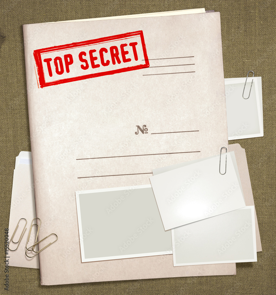 top secret folder - obrazy, fototapety, plakaty 
