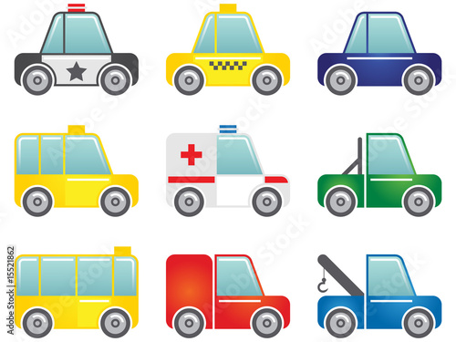 Transportation icons set