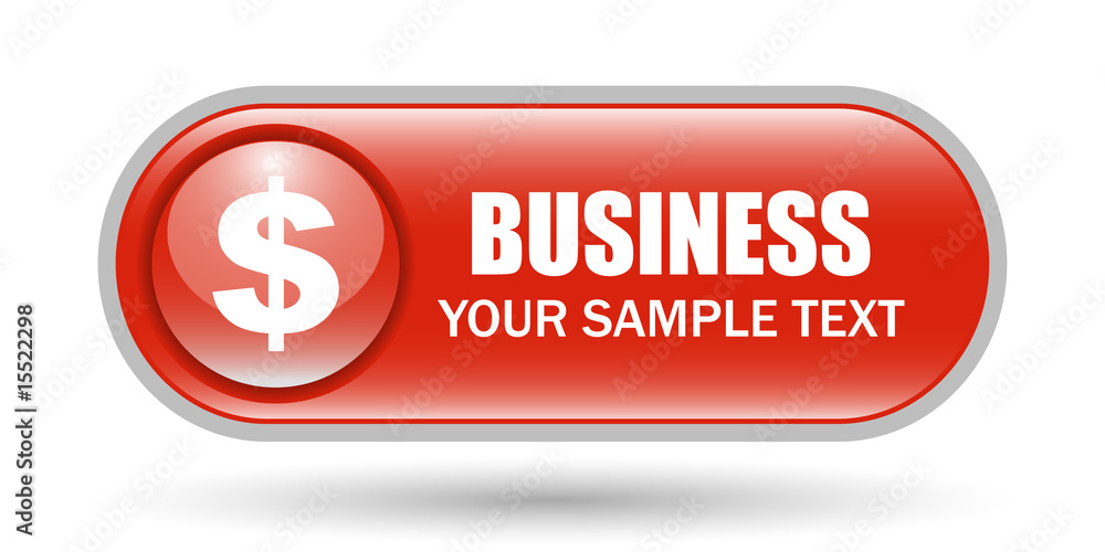 Dollar Sign Business Button with Space for Text Dollar Sign Business Button with Space for Text