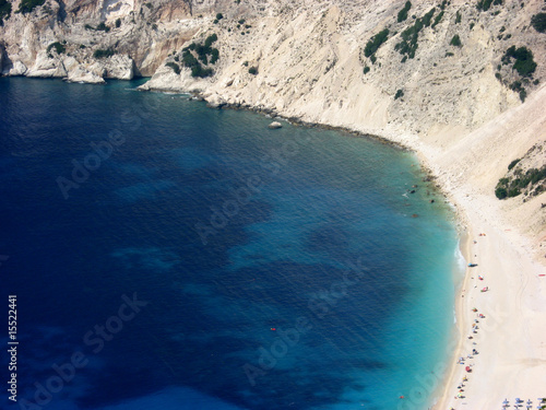 Scenic view of Myrtos beach