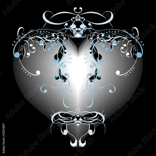 Herz mit floralem Ornament