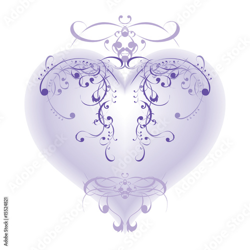 Herz mit floralem Ornament