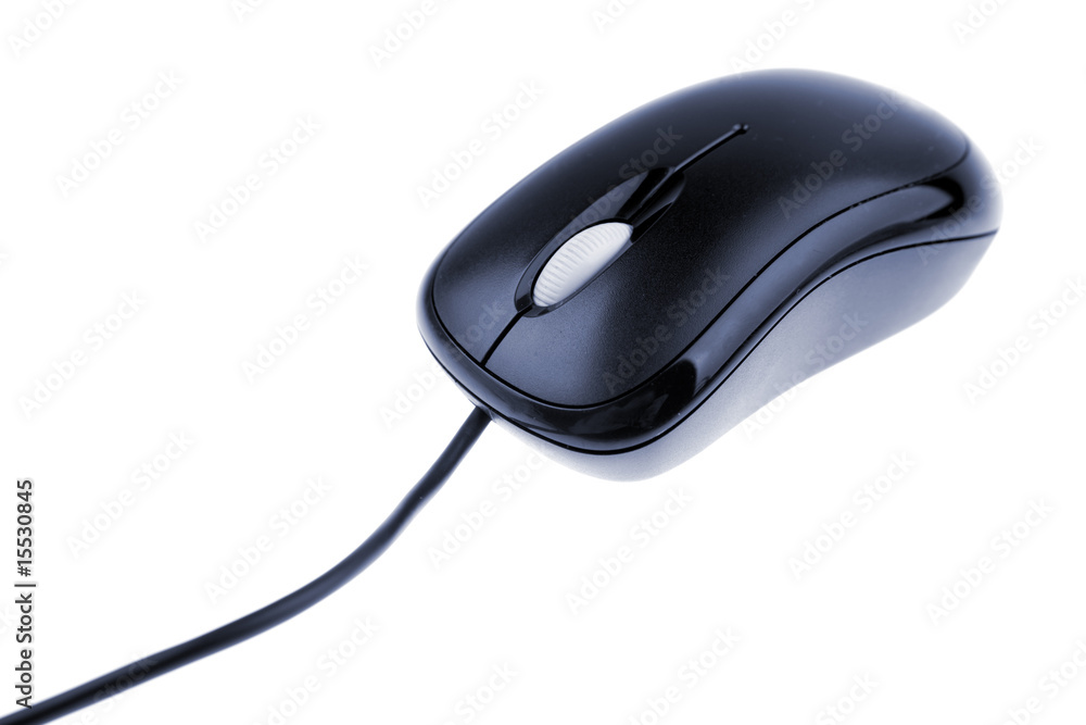 Computer mouse over white background Computer mouse over white background