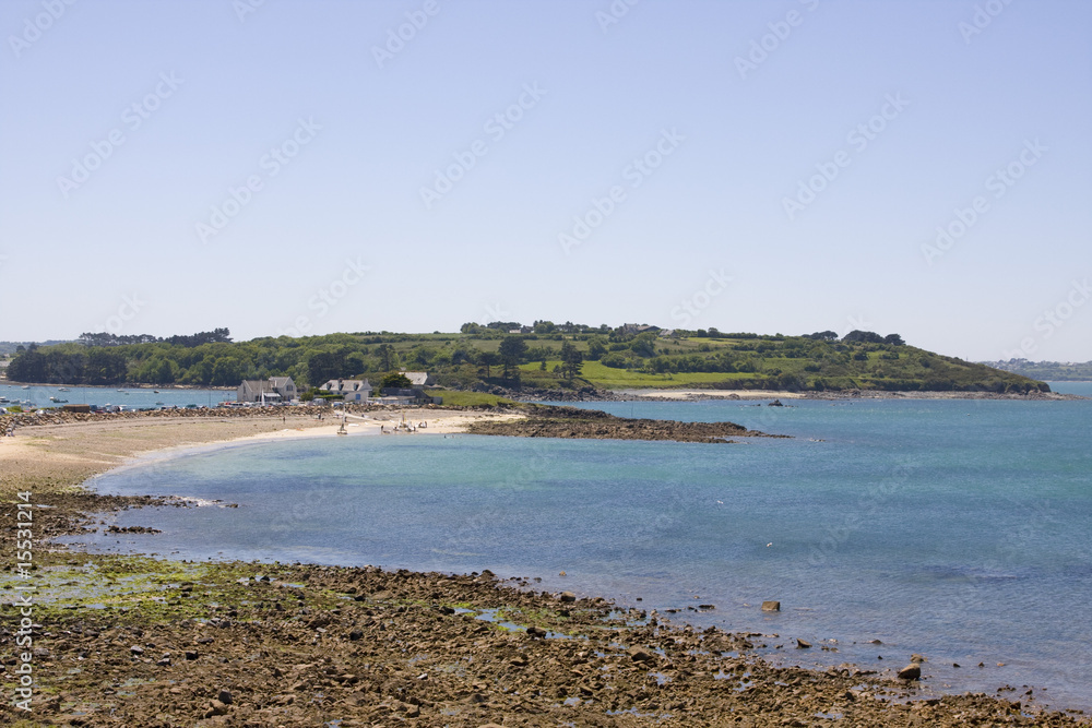 view of the coastline in brittany