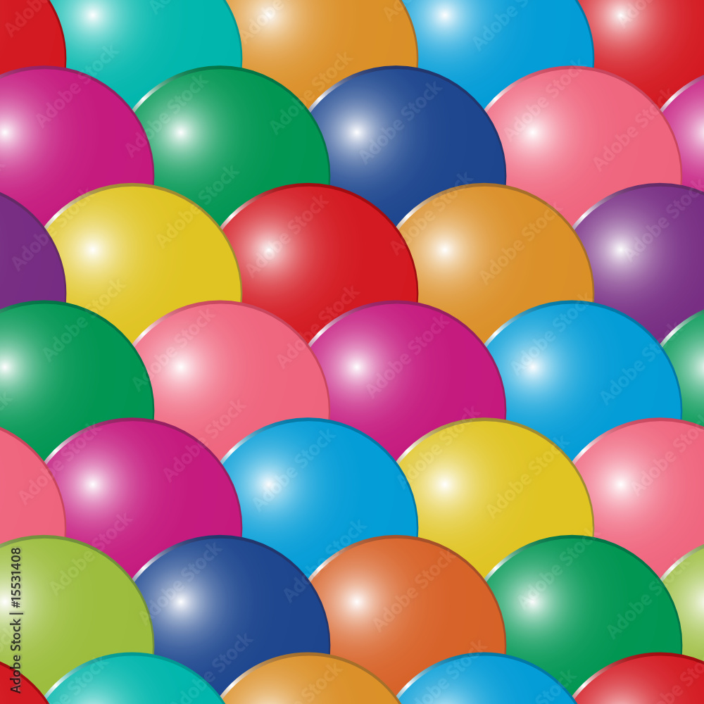 Abstract bubbles multicolor background. Seamless. Vector.