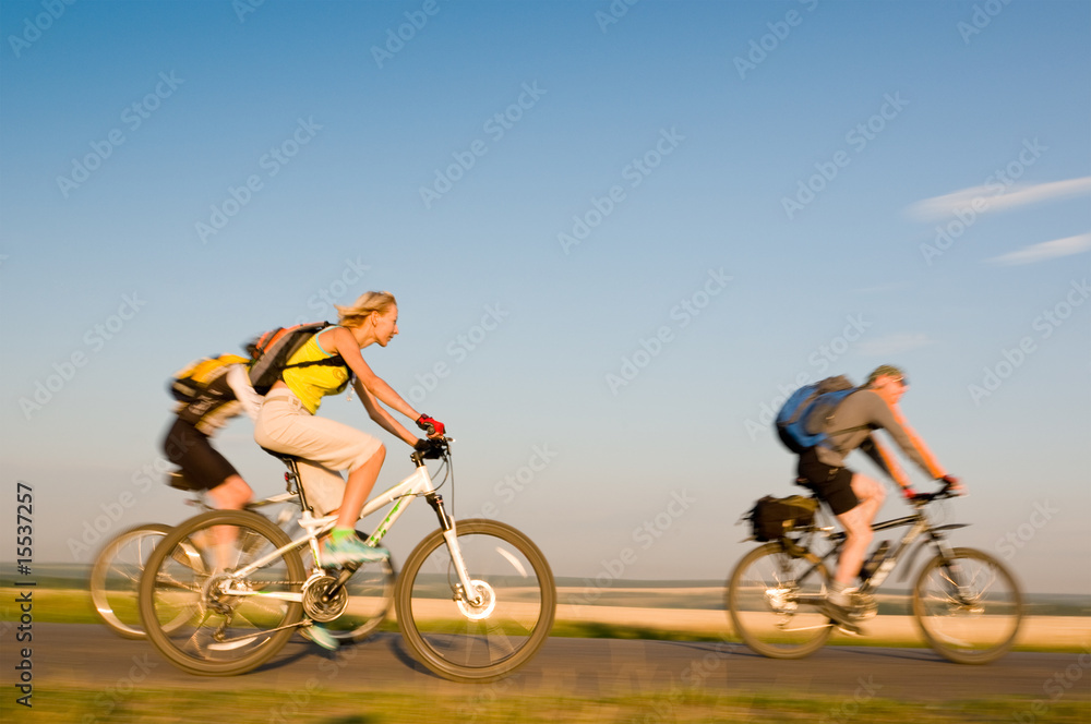 cyclists in motion cyclists in motion