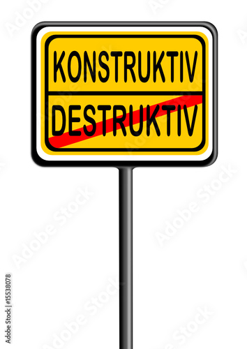 Information mit Schild