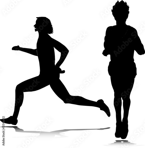 man running vector silhouettes © draganm
