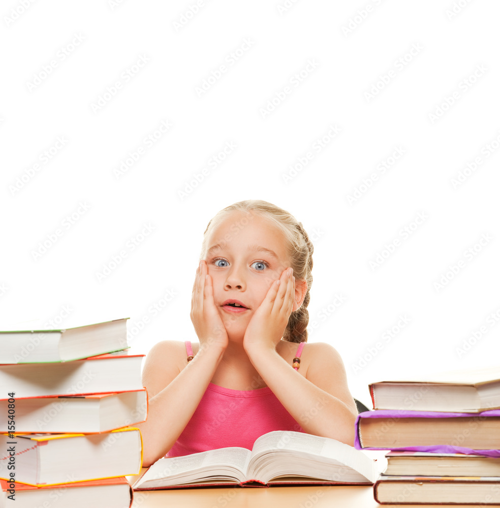 Surprised schoolgirl Surprised schoolgirl