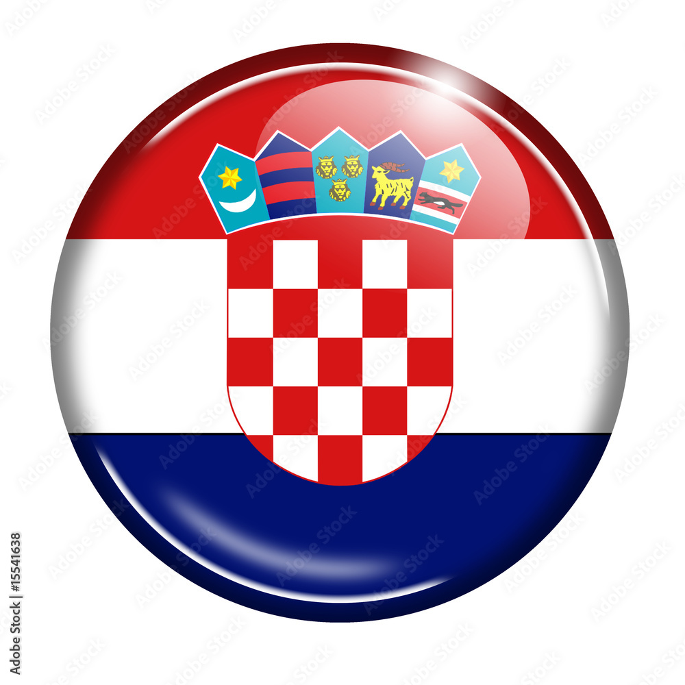 Naklejka premium Aqua Button Kroatien