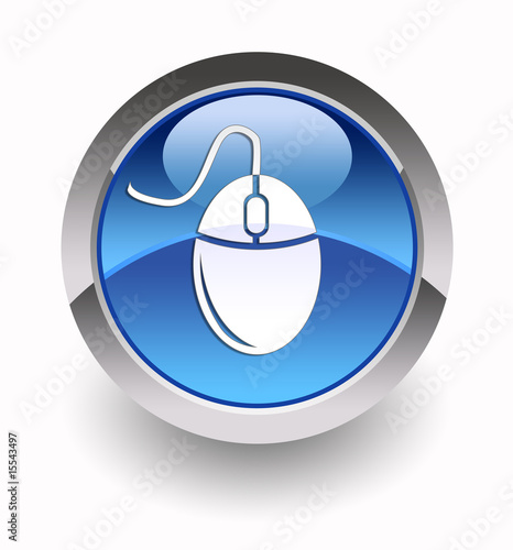 Mouse glossy icon photo