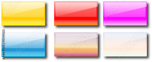 bouton rectangulaire, reflet brillant pour l'eclat de votre site