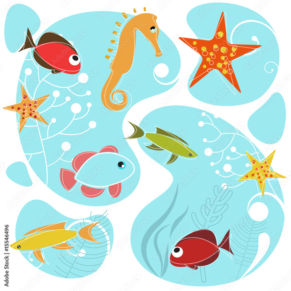 Naklejka premium sealife design