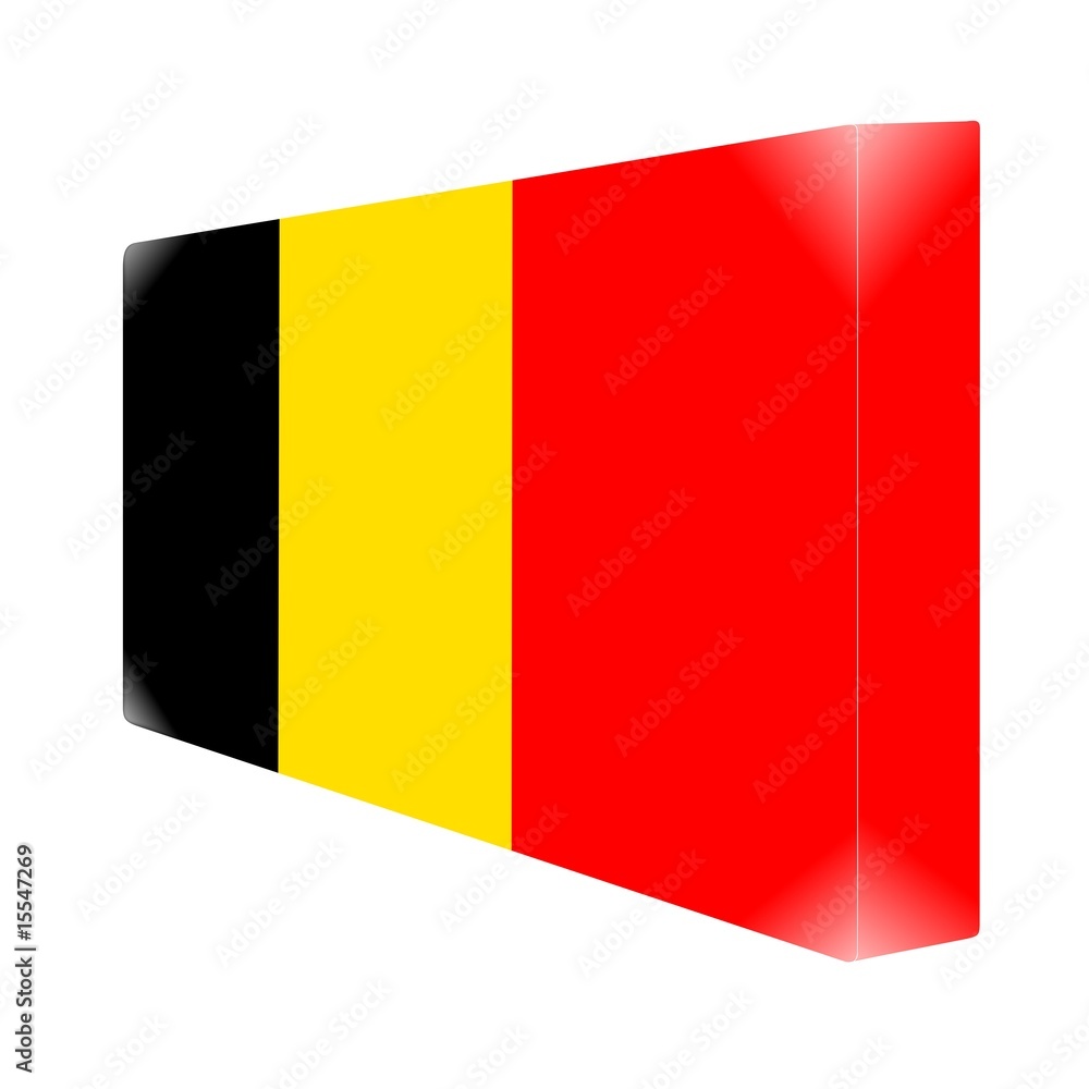 Fototapeta premium brique glassy avec drapeau belgique