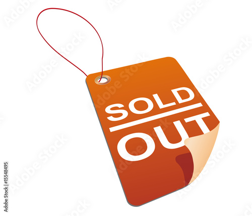 Etikett Sold Out