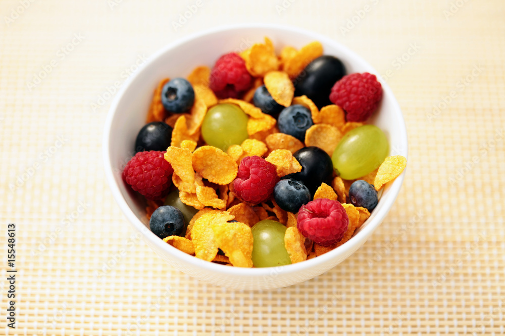 corn flakes with fruits corn flakes with fruits