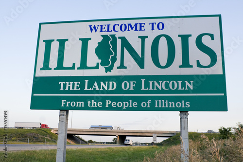 Fototapet Illinois Welcome Sign