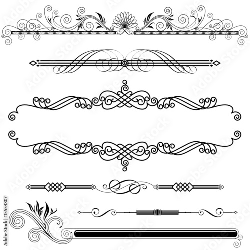 Set of Ornamental design elements (vector)