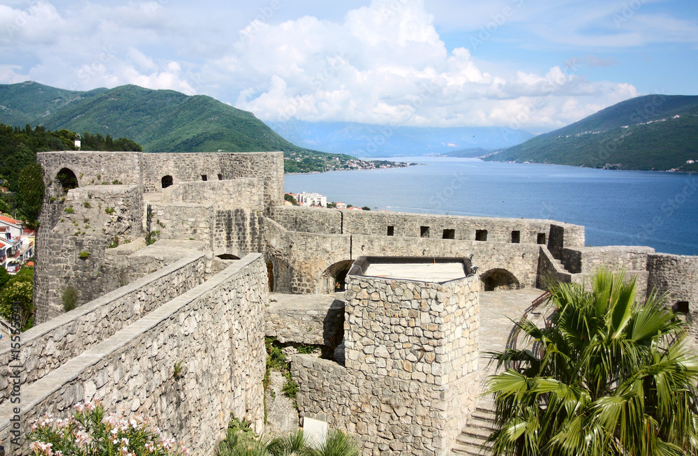 Panoramic of the fortress of old town Herceg Novi