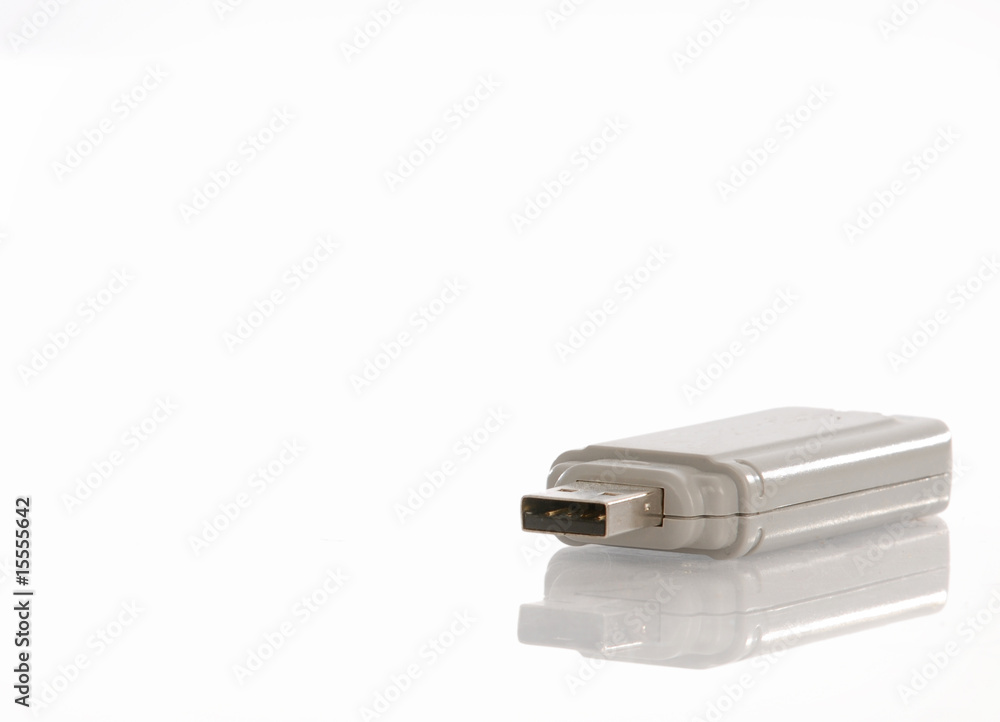 Usb flash memory drive with reflection on white background. Usb flash memory drive with reflection on white background.