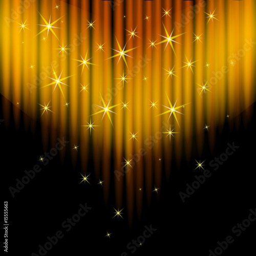 goldener vorhang mit glitzer